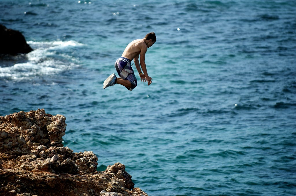 When You Don't Know What to Do Cliff Diving Photo