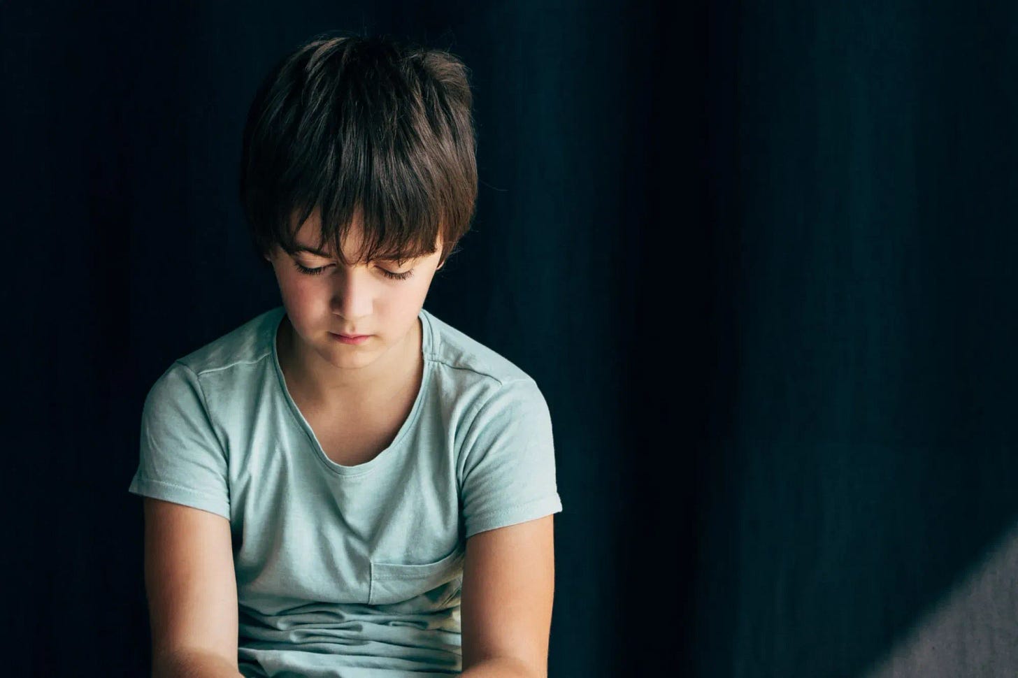 A child suffering ill effects of sedentary death syndrome