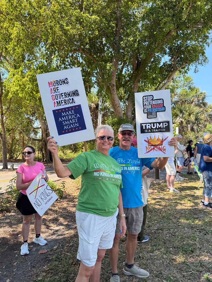 people with signs
