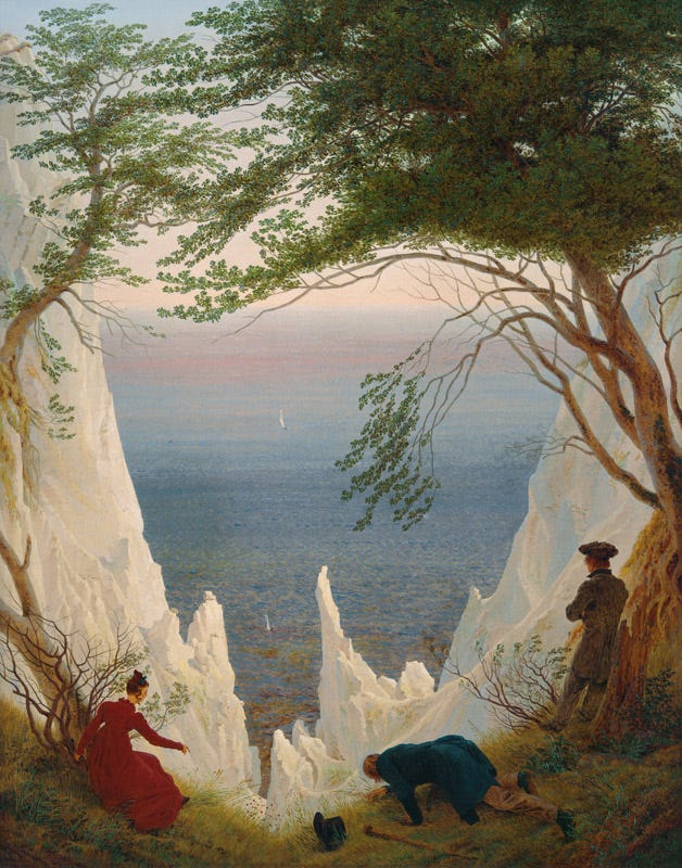 Chalk Cliffs on Rügen by Caspar David Friedrich | Art-Prints ...