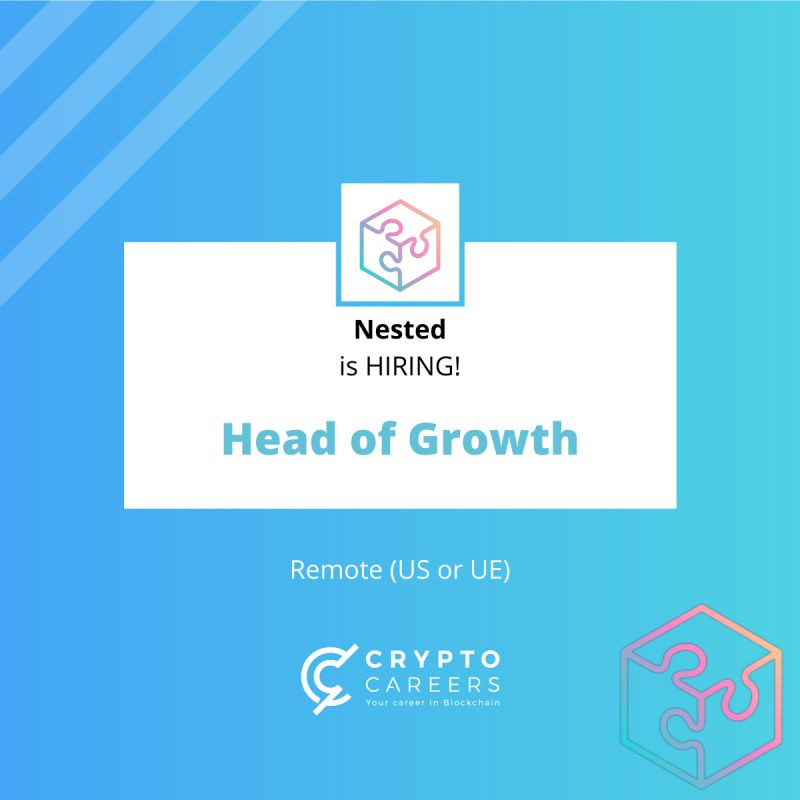 text and logo over a dual colored background