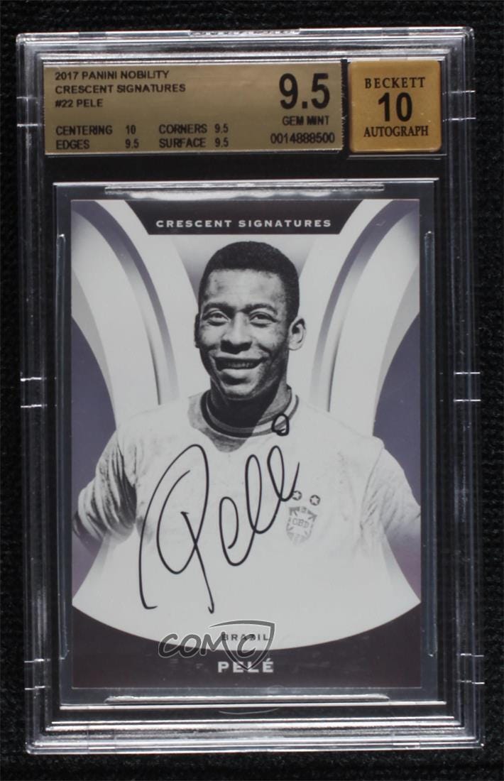 2017 Panini Nobility Crescent Signatures Pele #CS-P BGS 9.5 GEM MINT Auto - Picture 1 of 3