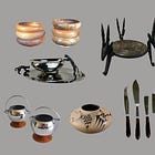 vintage objects, serveware, furniture + art! from $1