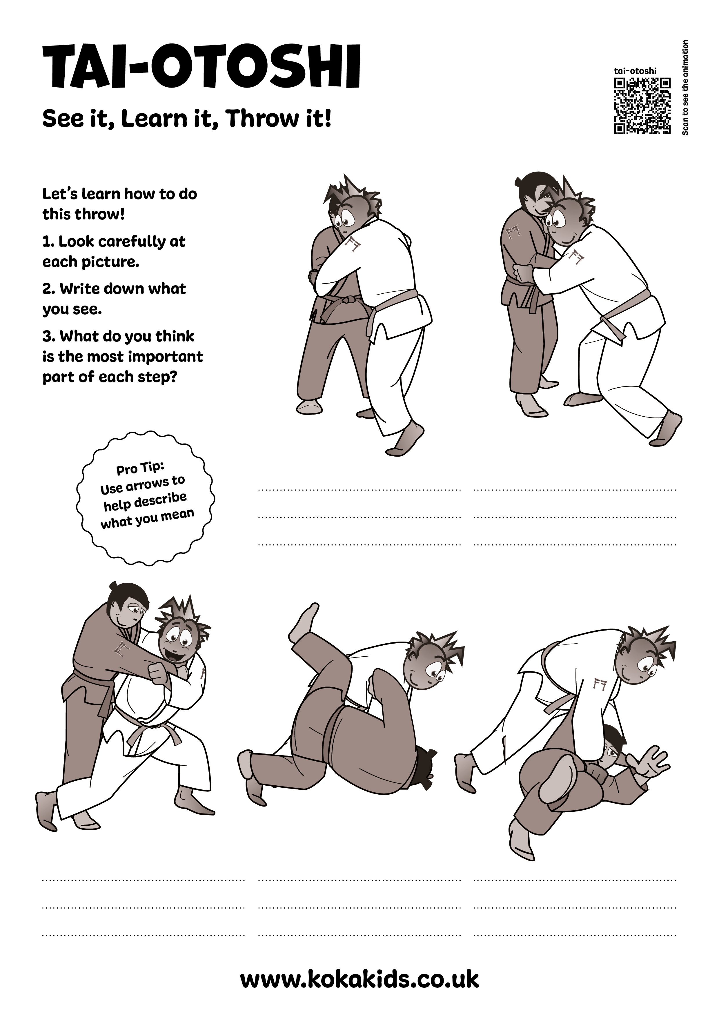 KK+] Tai-otoshi DRILL and Worksheet
