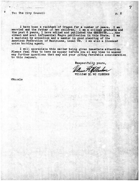 Black and white typed document