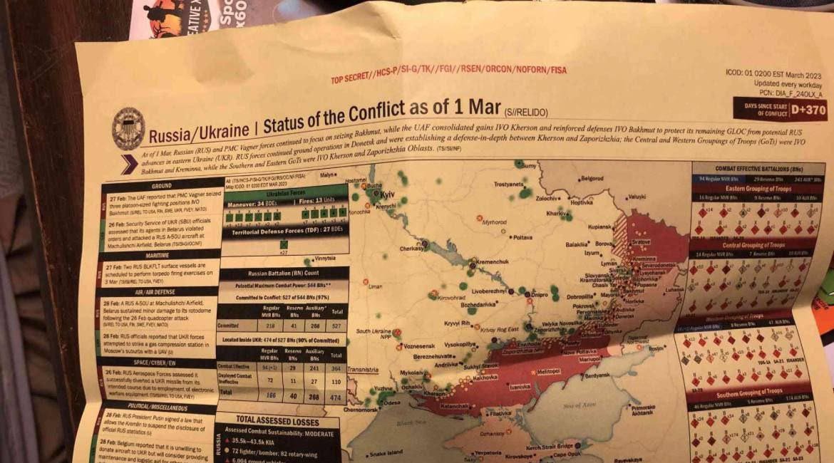 Regarding the Pentagon Leaked Documents