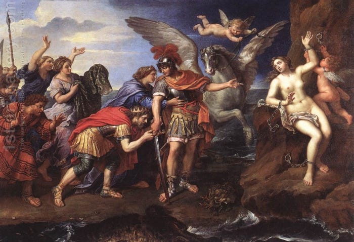 Perseus and Andromeda 1679 Reproduction For Sale | 1st Art Gallery