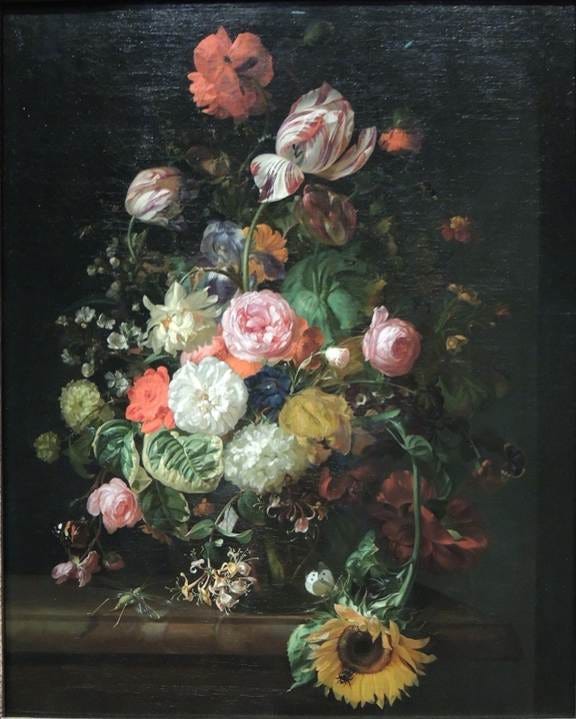 A painting of flowers in a frame

AI-generated content may be incorrect.