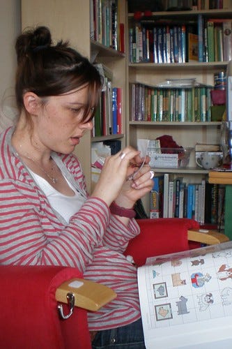 Sian at work Sian at work
