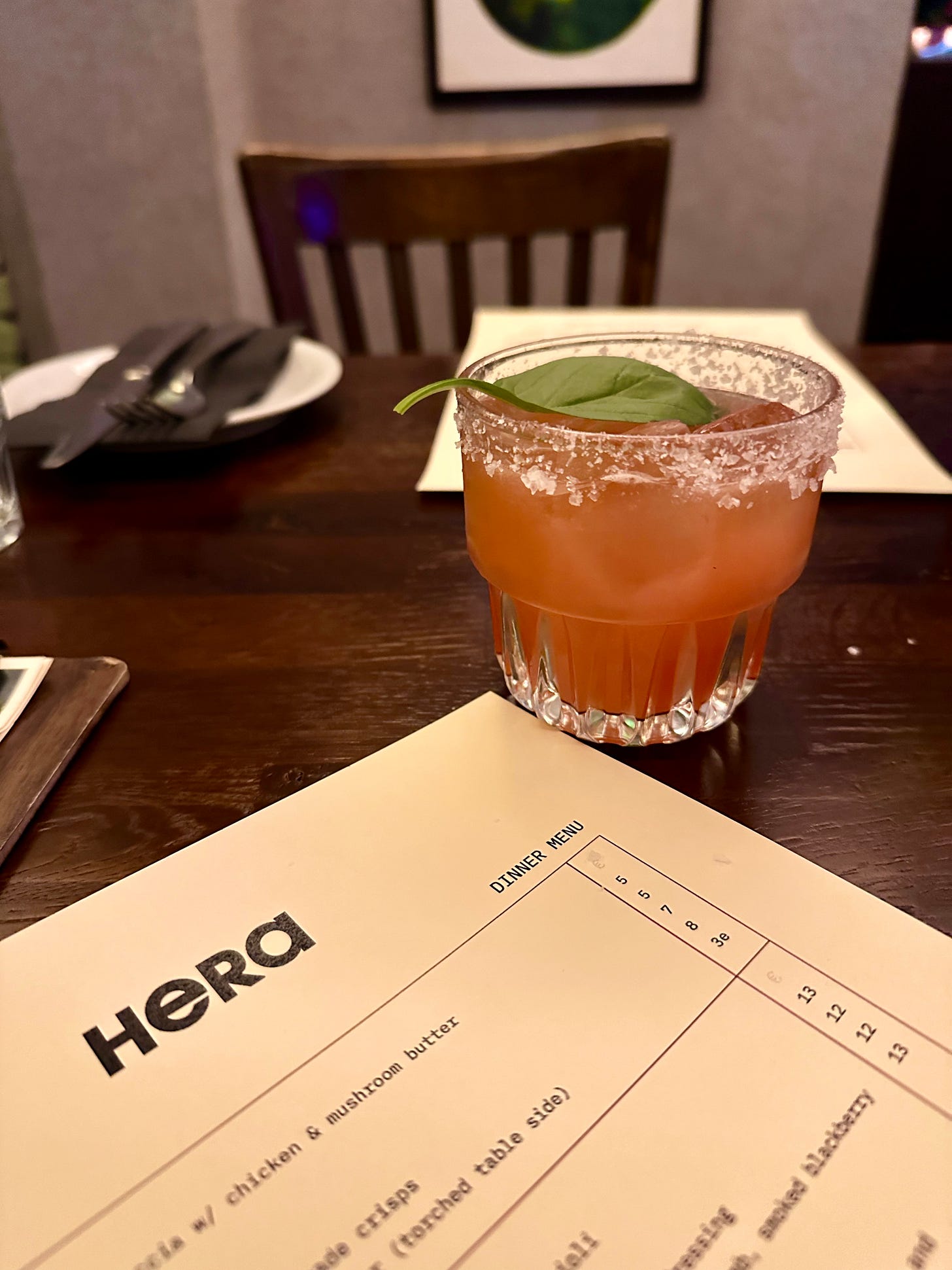 Melograno cocktail at Hera