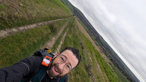 Enjoying some company on the few miles of the South Downs and Sunset around Cocking.