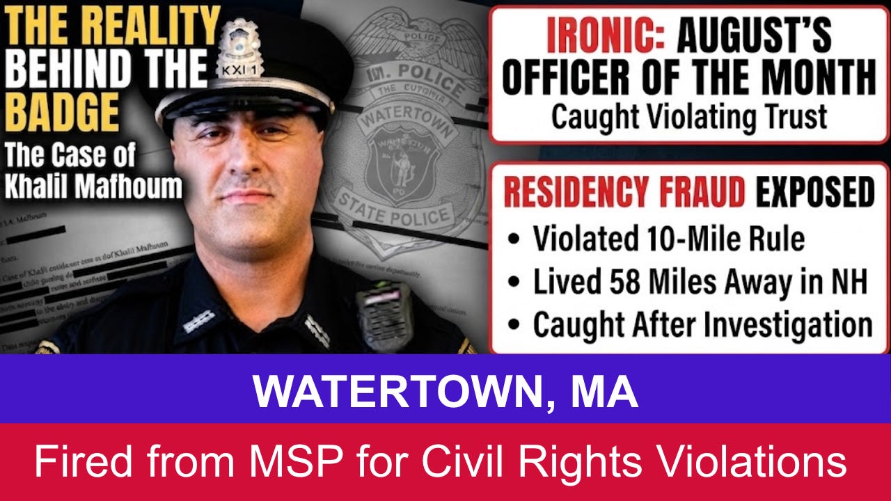 Watertown Officer of the Month for August 2026: Khalil Mafhoum