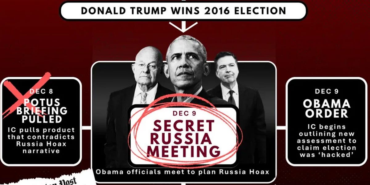 Records Show Barack Obama Led "Treasonous Conspiracy" Against President Trump in 2016: DNI Gabbard