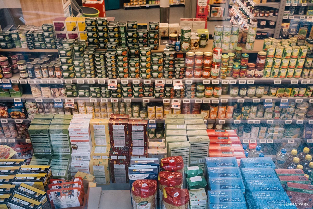 stocked shelves