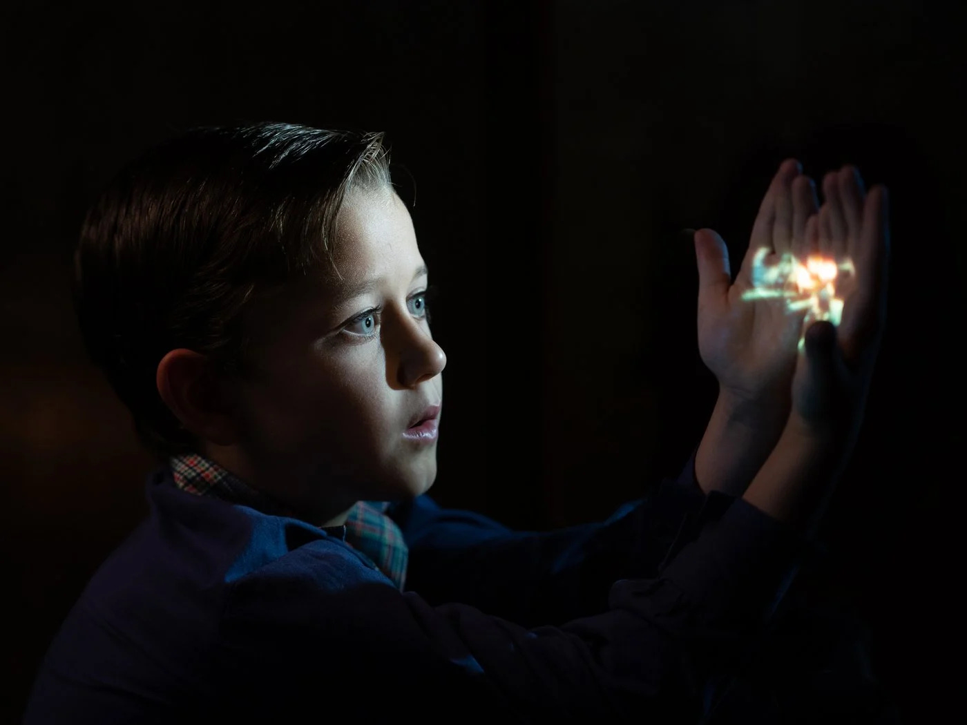 The future cinema god Steven Spielberg, or an avatar of him anyway, holds his future in his hands