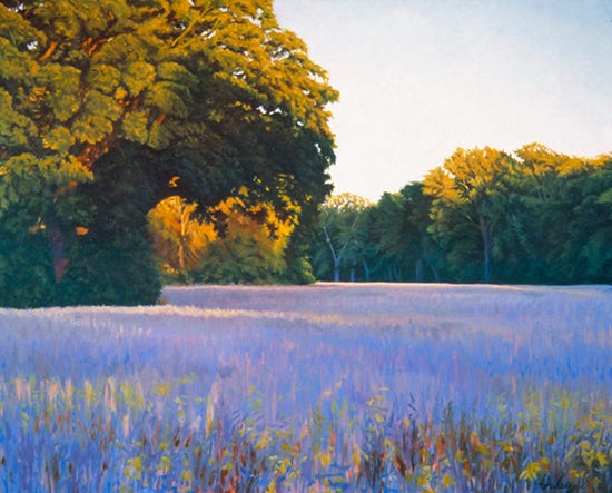 Lavender Field by John Hulsey Oil Painting by John Hulsey