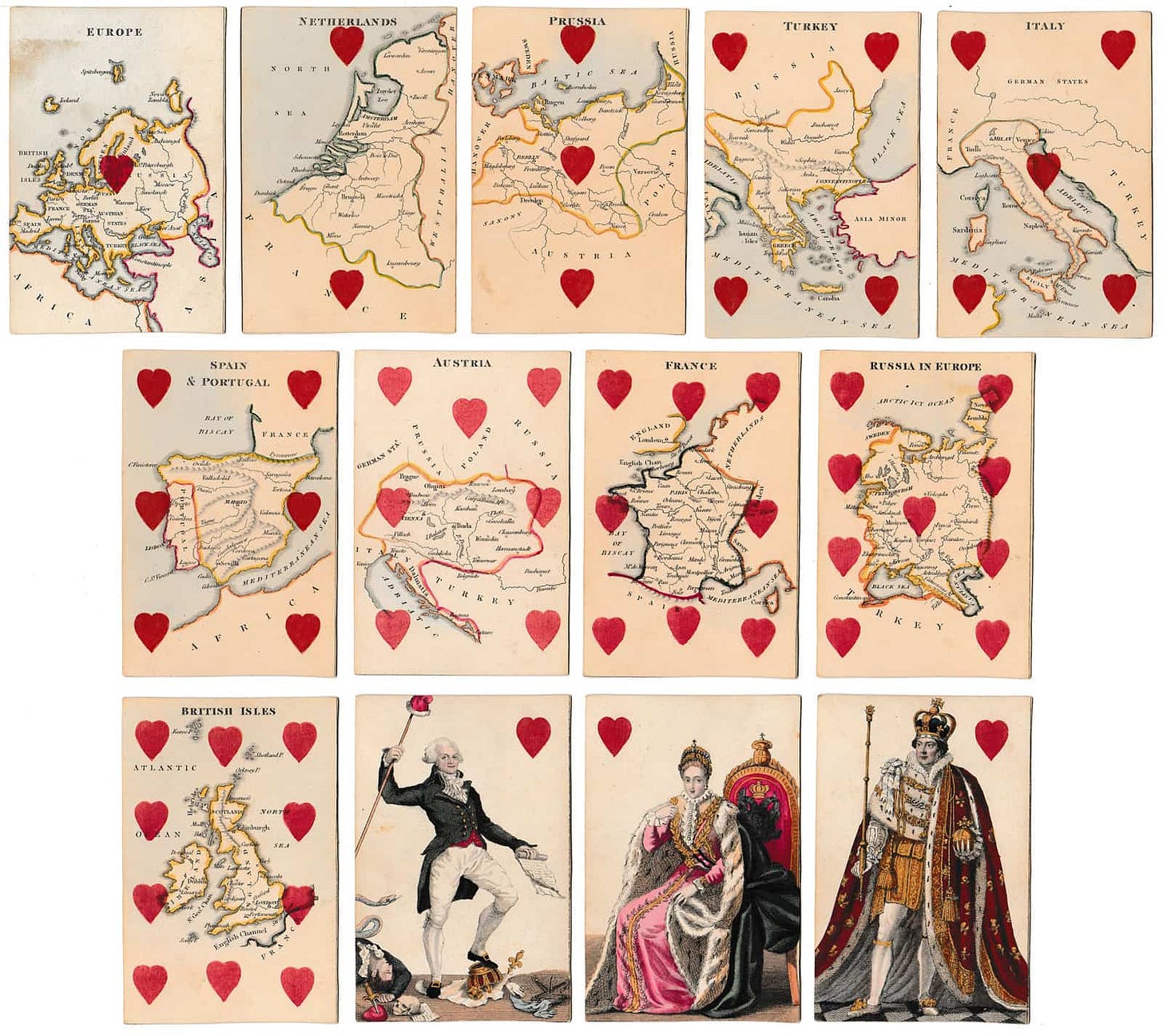 Delightful deck of cartographic playing cards - Image 4