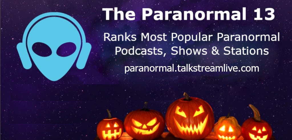 The 'Paranormal 13' Ranks Most Popular Paranormal Shows, Stations & Podcasts for 2025