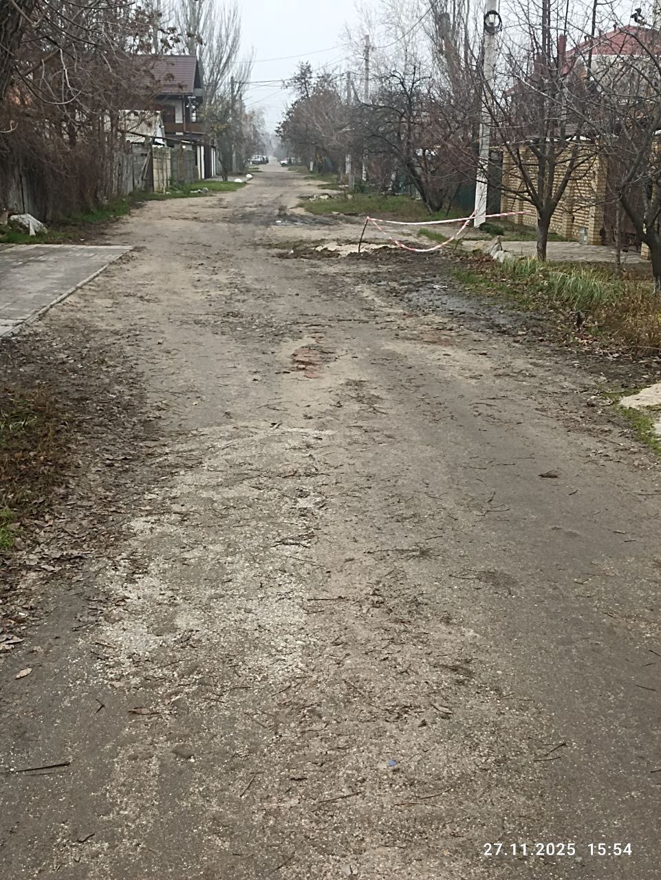 Занедбана ділянка на вулиці Чубаря (Фото: окупаційні тг-канали)