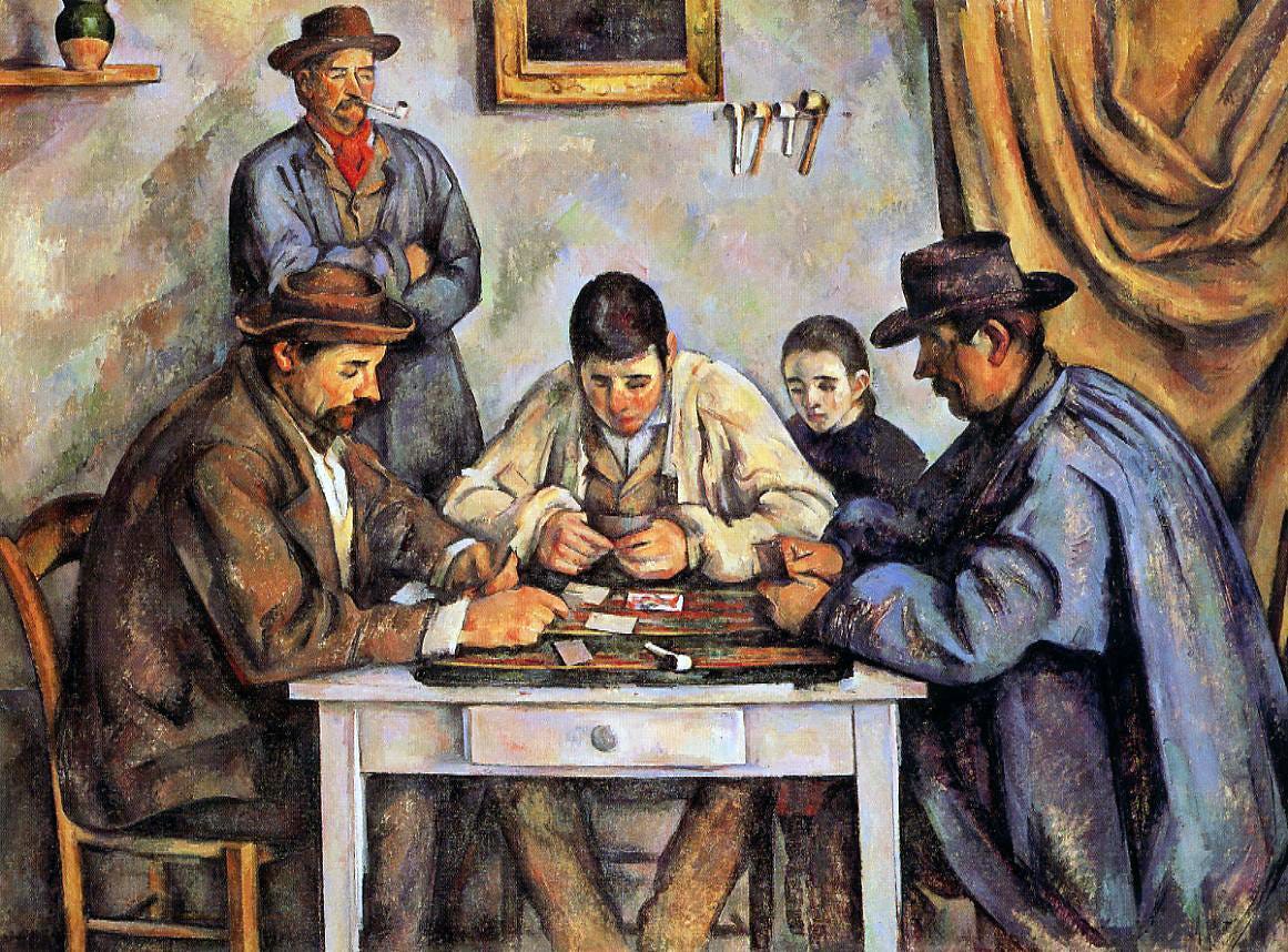 Paul Cezanne, The Card Players, Barnes Foundation version with spectators, 1890 to 1892 Paul Cezanne, The Card Players, Barnes Foundation version with spectators, 1890 to 1892