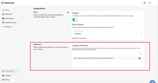 Let users add their own webhook endpoints to your app