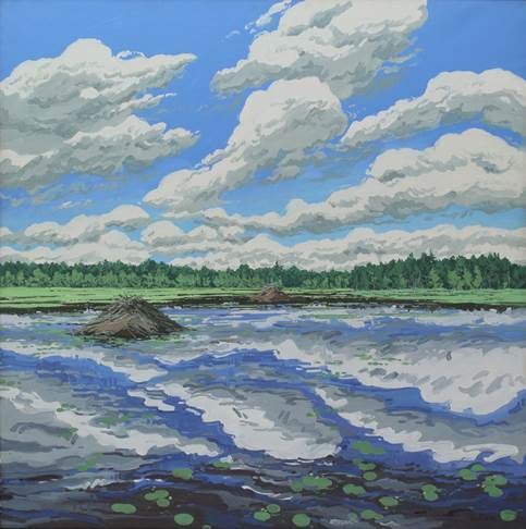 Big Flowage, 1979, oil on canvas, 96 x 96 inches Big Flowage, 1979, oil on canvas, 96 x 96 inches