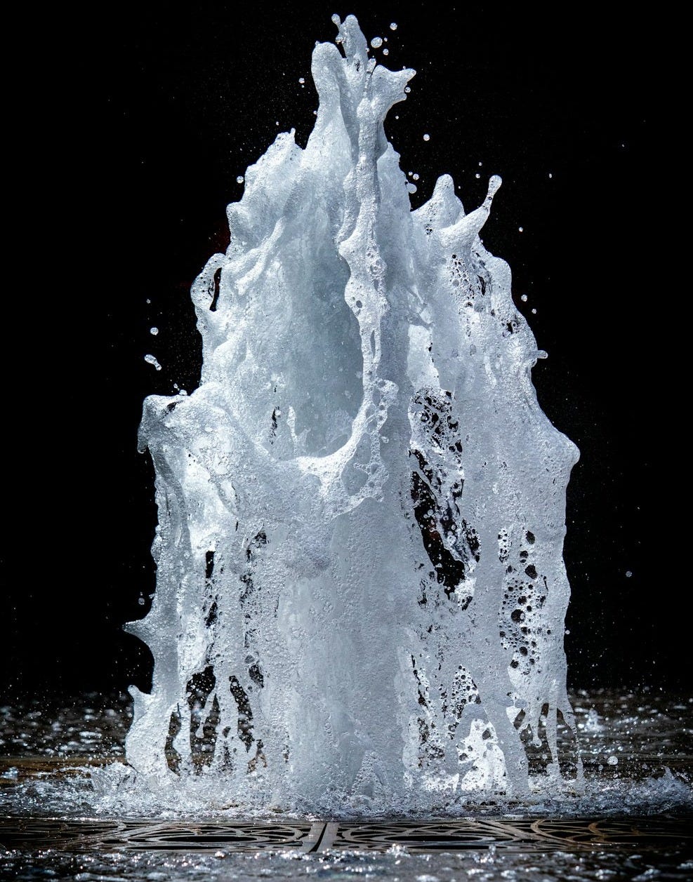 water splash on black background water splash on black background