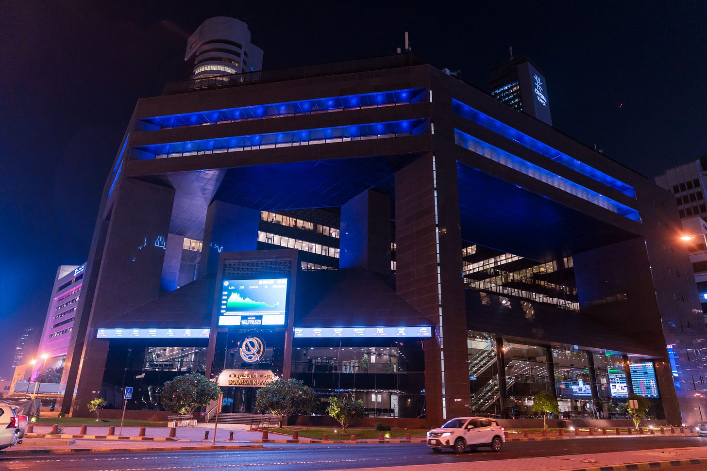 Boursa Kuwait lights its building in blue for Climate Action during United  Nations Day 2022 | United Nations Development Programme