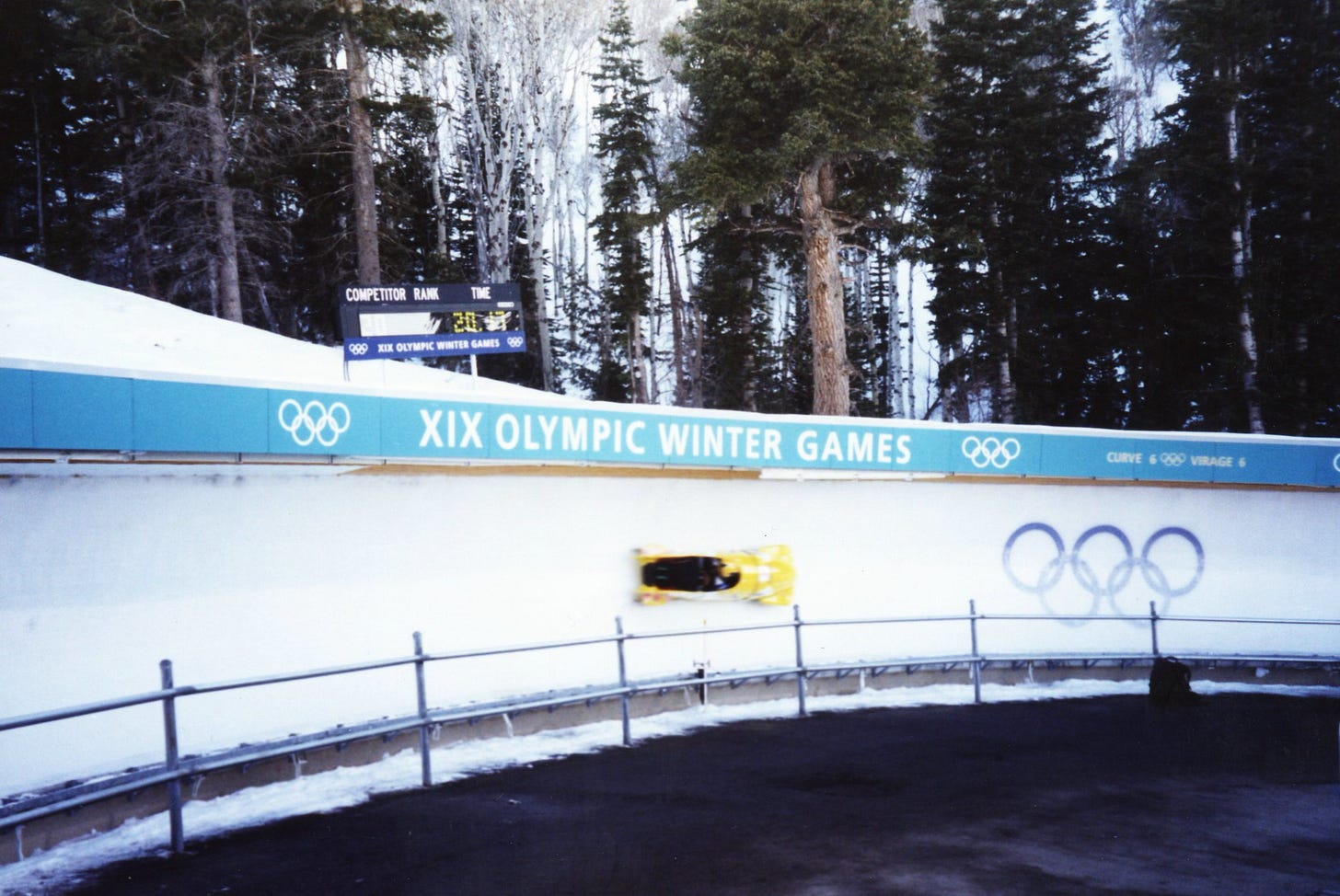 Bobsled on track