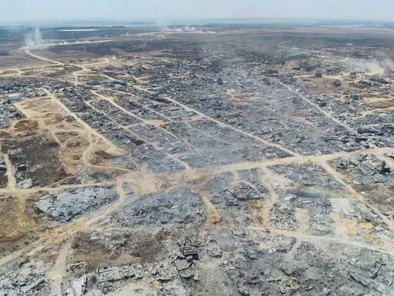 Breathtaking photo shows that Israel has completely erased an entire ancient Palestinian city - and they want us all to see it.