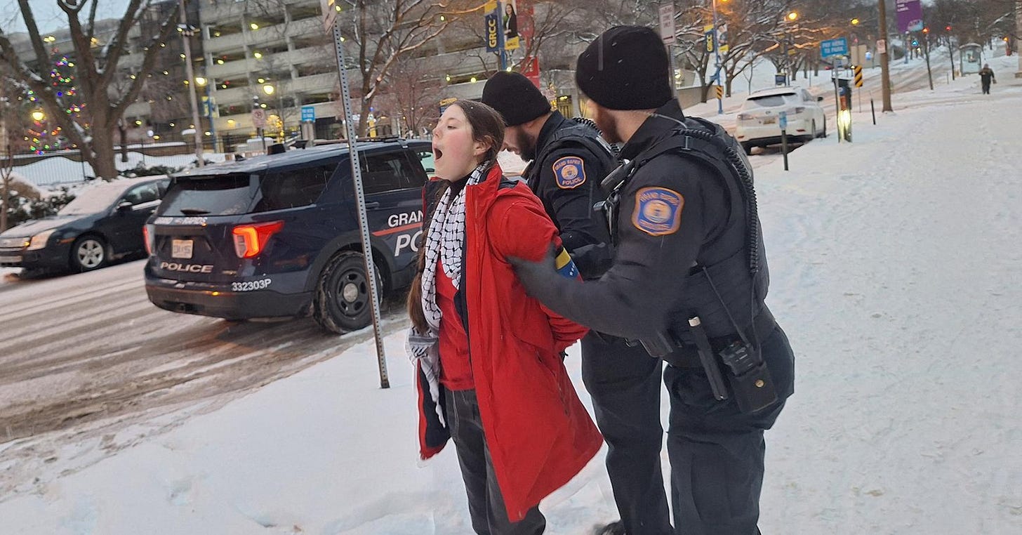 Anti-War Protester Speaks Out After Arrest in Michigan