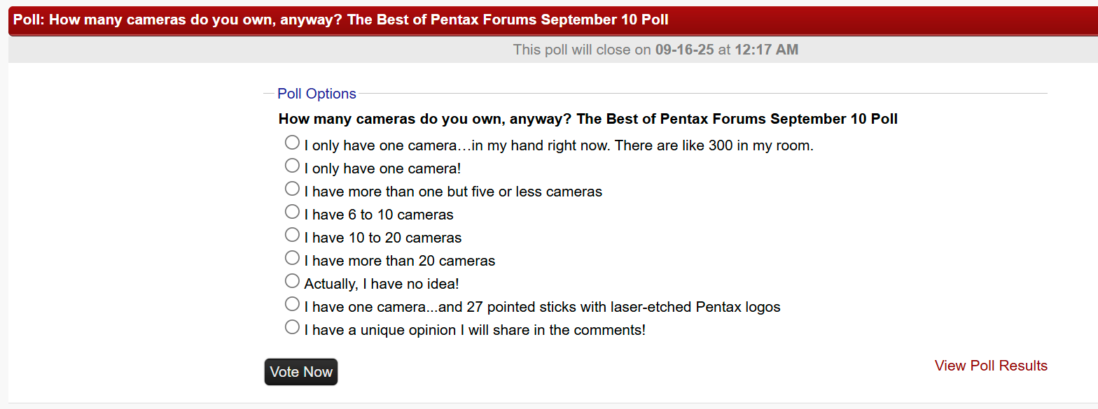 Just how many cameras do you own, anyway?