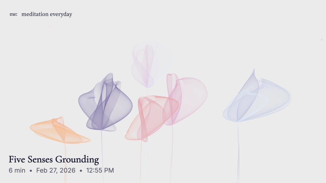 Example of one of the meditation cards.