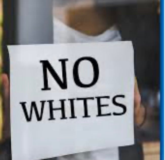 Whites need not apply! - David Vance Substack