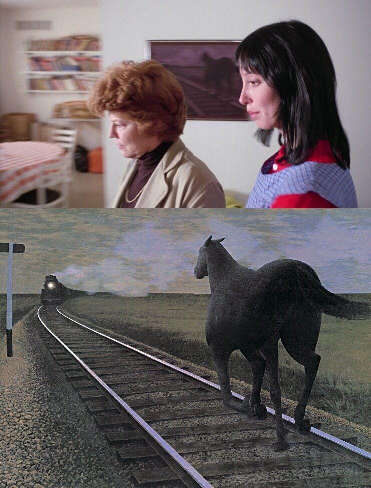 Jim Maxwell on Twitter: "Today I got to see the original painting of Alex  Colville's HORSE AND TRAIN (1954). It was beautiful and bizarre to see it  in reality. Still find it