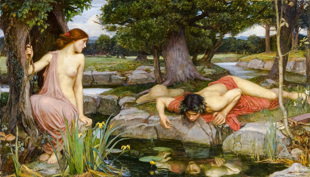 Echo and Narcissus" by John William Waterhouse (1903), Wa… | Flickr