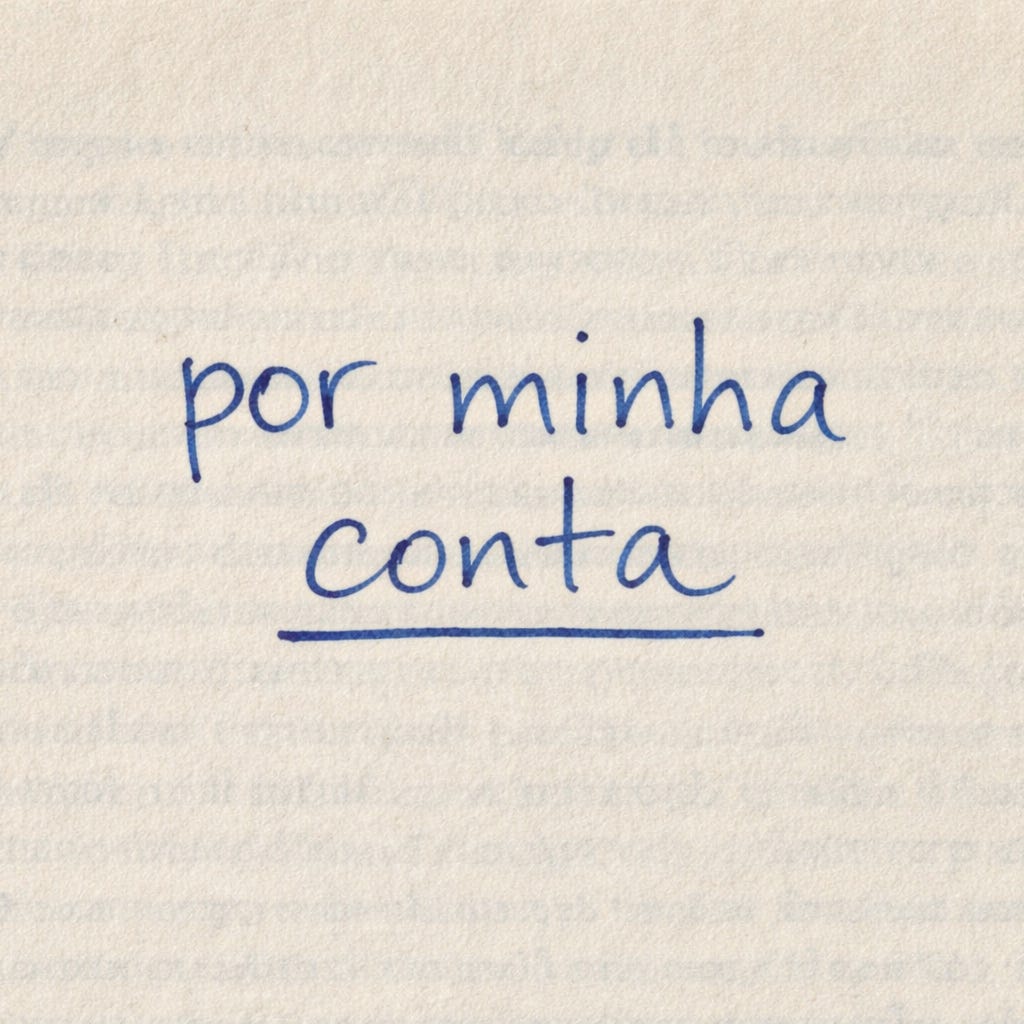 Por minha conta logo