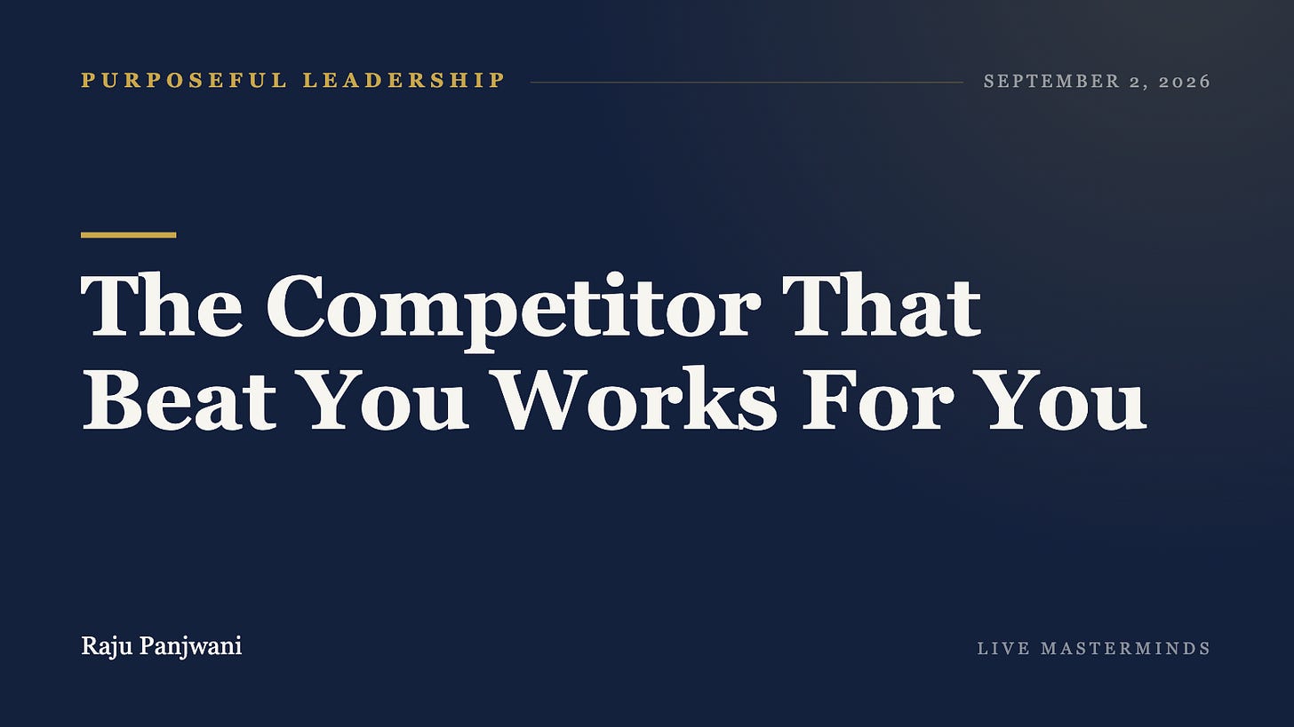 The Competitor That Beat You Works For You The Competitor That Beat You Works For You