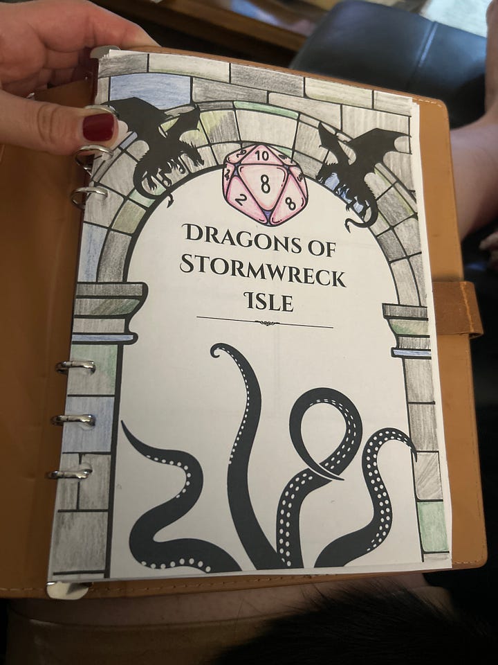 Dungeons and dragons set up