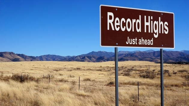 Record Highs road sign Record Highs road sign
