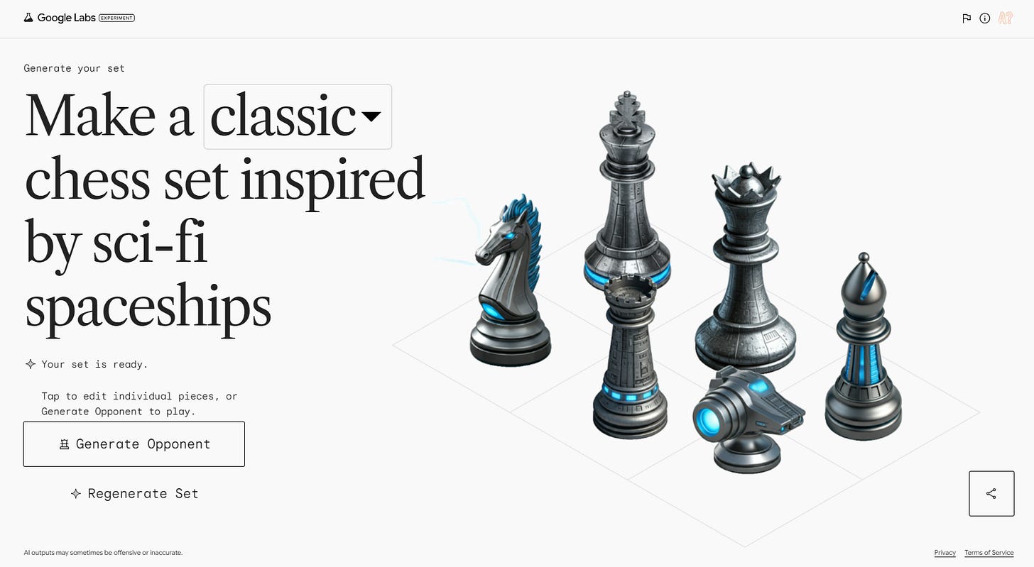 Make a classic chess set inspired by sci-fi spaceships - a GenChess prompt