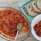 Albanian Fergesë (tomato, pepper and feta dip)