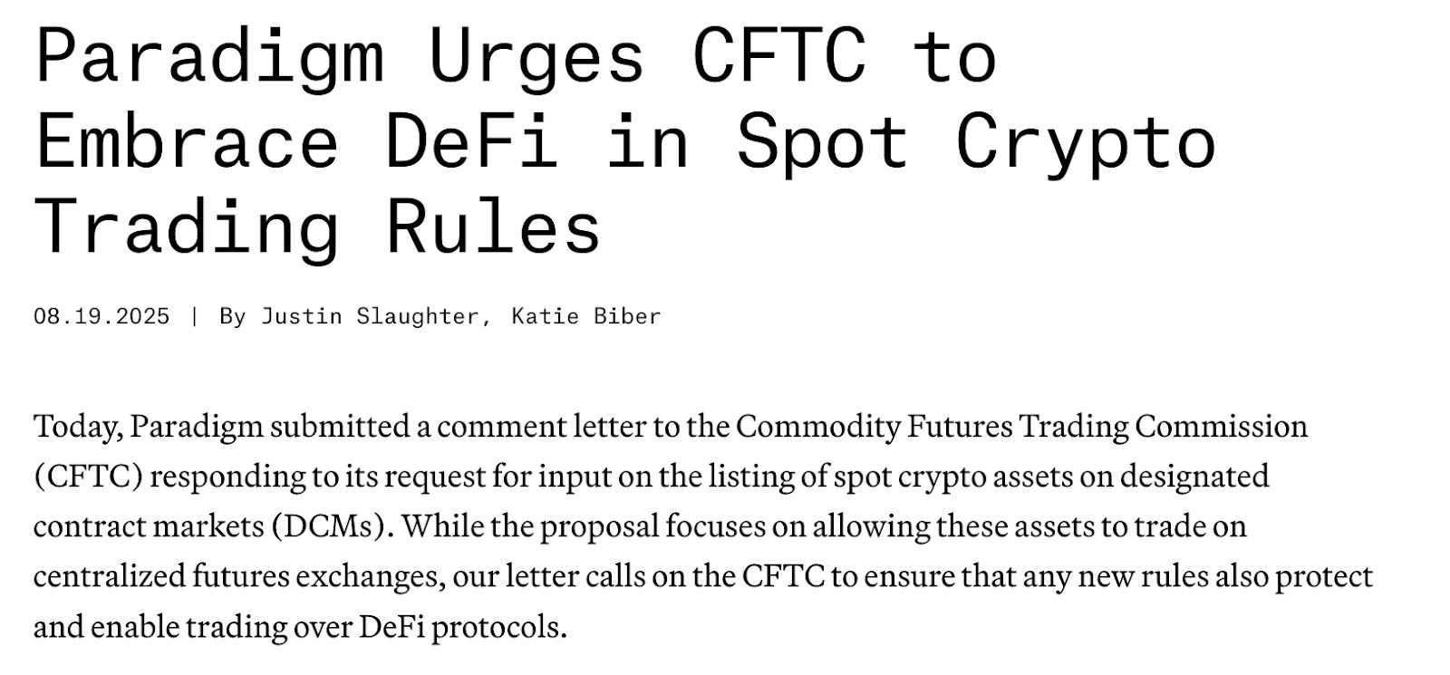 DeFi Debrief - DeFi Education Fund - Washington D.C.