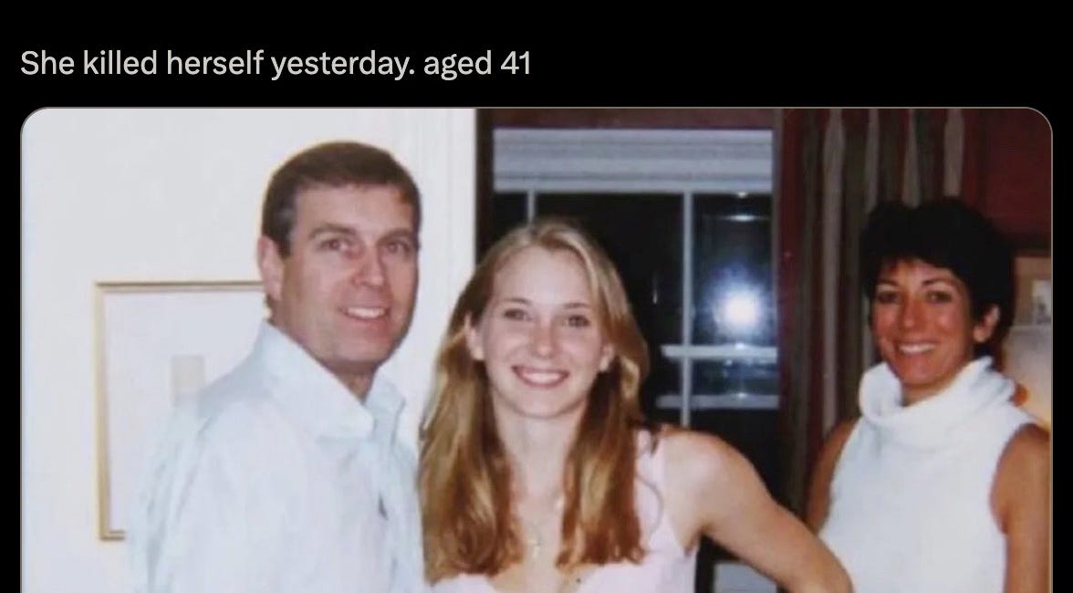 Did Jeffrey Epstein Sex Victim Virginia Giuffre Commit Suicide?