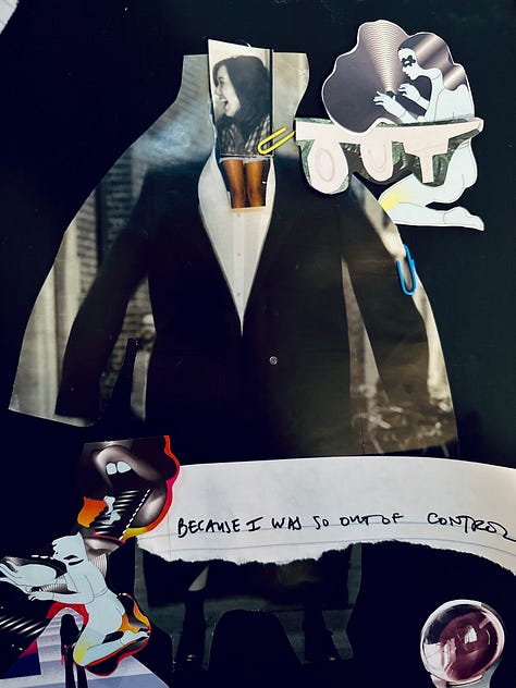 collage essay depicting experience of blackouts and recovery from