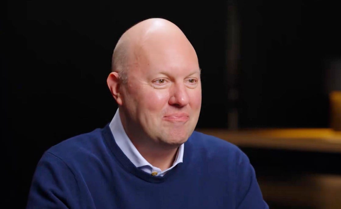 Venture capitalist Marc Andreessen appears on David Senra’s podcast. Credit: David Senra/X Venture capitalist Marc Andreessen appears on David Senra’s podcast. Credit: David Senra/X