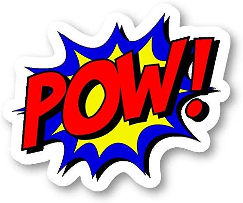 Pow - Comic Book Art Magnets Car Refrigerator Metal Sign Magnetic Vinyl 5" Pow - Comic Book Art Magnets Car Refrigerator Metal Sign Magnetic Vinyl 5"