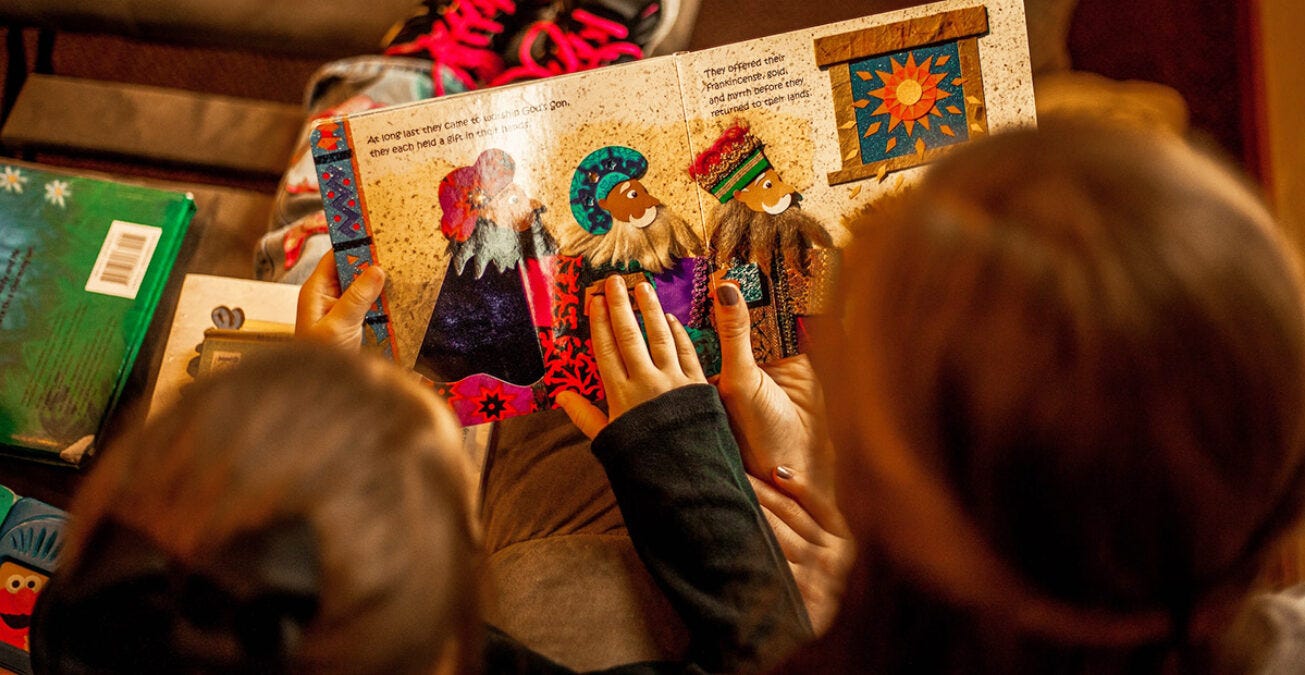 "When we read a Bible story with a child, much of what we are doing is teaching its language. We need not fear exposing children to unusual or difficult words, especially when these words express more precisely what the Bible says."