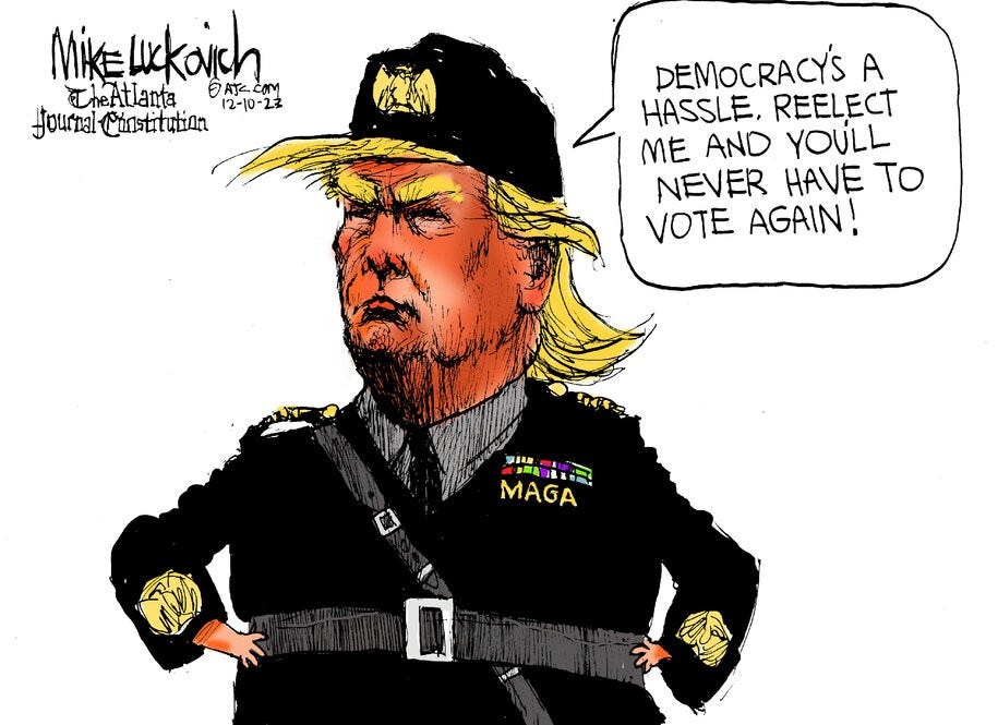Cartoon: Mike Luckovich on Dictator Trump