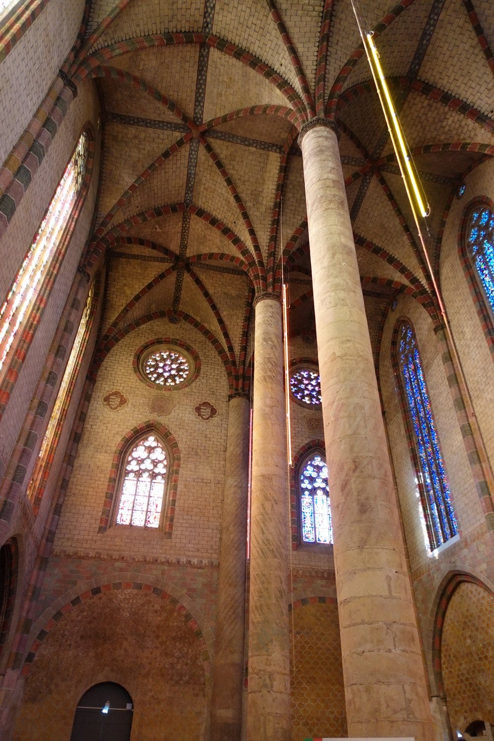 Large stone pillars and arches of Cloistre des Jacobins, Toulouse, France Large stone pillars and arches of Cloistre des Jacobins, Toulouse, France